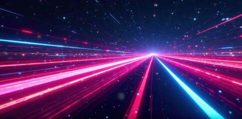 High-speed trails, neon-like glow, futuristic texture , neon, bright