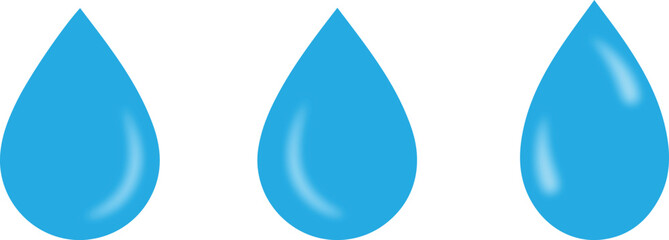 Water Droplets Icon Pack , Rain Droplets Vector Set – Water Droplet Icons , Minimalist Rain Droplets Vector Set