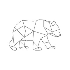 Bear logo, geometric bear logo, bear icon, lowpoly bear, geometric bear logo, polygonal geometric bear logo, line art bear, abstrect art bear logo, animal logo, geometric animal logo, geometric bear,