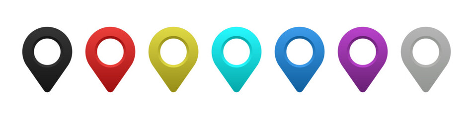 Location map pin icons set. Modern map marker collection. Pinpoint. Location pin icon. destination icon. map pin. map marker, location pin, map pin icon