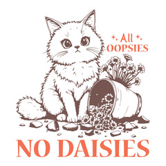 Funny Sarcastic Cat PNG Design