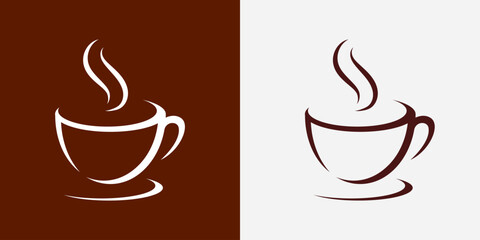 Coffee cup Logo coffee shop vector icon design