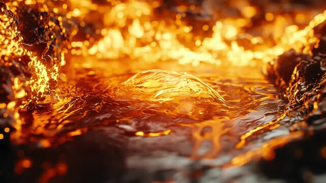 Close-up shot of swirling amber liquid, evoking sophistication and luxury.