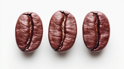 A detailed shot of coffee beans, their glossy surface hinting at the rich, inviting aroma of fresh coffee