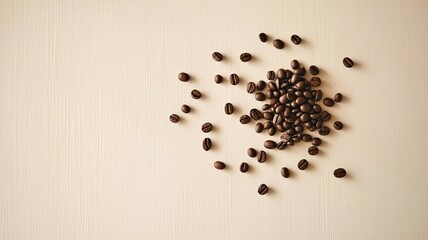 Close-up view of coffee beans, offering a mouth-watering glimpse of their dark roasted surface, evoking the scent of freshly brewed coffee.