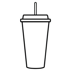 vector illustration of a glass