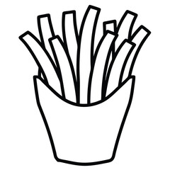french fries vector illustration