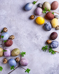 Easter eggs paint with natural dye