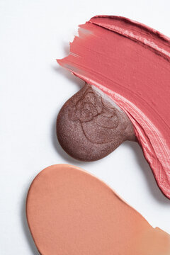 Varied cosmetic textures of beauty products