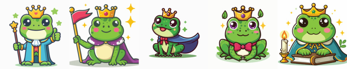Vector of a frog prince.