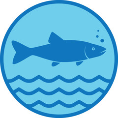 fish logo vector art. 