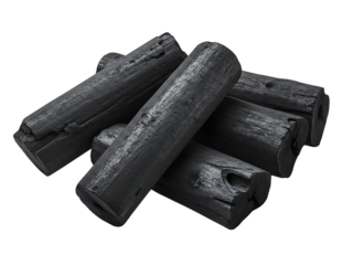 Charcoal Sticks for Grilling With Transparent Background