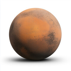 Shot put ball on isolated white background showcasing detail and texture for athletic use