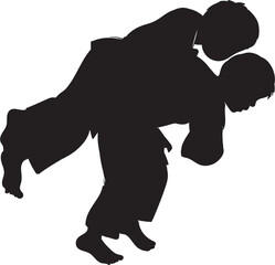 Karate kick technique sketch illustration. Asian martial art sport hand drawn design