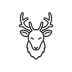 Naklejka premium Reindeer face illustration for Christmas and New Year decor 
