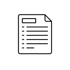 Blank document with lines and header in minimalist style  