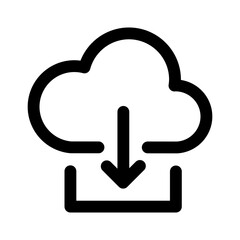 cloud technology icon with outline style