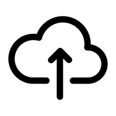 cloud technology icon with outline style