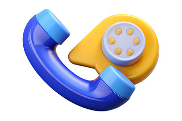 Modern Retro Phone Icon: Colorful Handset Design
