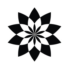 abstract floral shapes geometric vector art silhouette