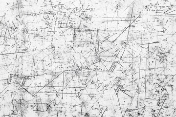 Fototapeta premium Abstract black lines and markings on white background an artistic texture
