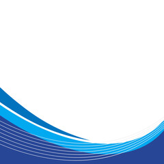 Business Curve Footer with Blend Wave