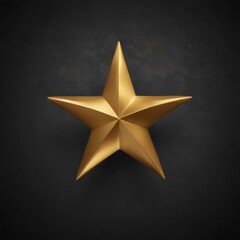 Obraz premium golden star on black background
