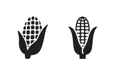 corn icon Silhouette Vector 