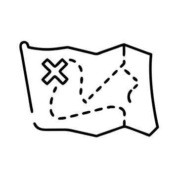 recommend clip art: Treasure map with dotted path and X mark  