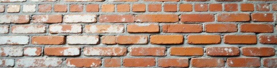 Weathered brick wall with white grunge texture, rustic and aged appearance , grunge, industrial, texture