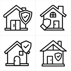 home insurance icon set
