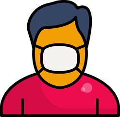 Stay Home Icon with Face Mask