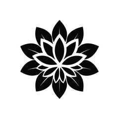 clean floral logo vector art silhouette