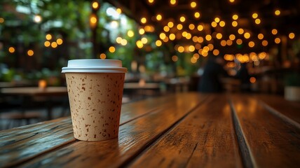 A cup of hot coffee, exuding warmth and comfort, perfect for a relaxing moment