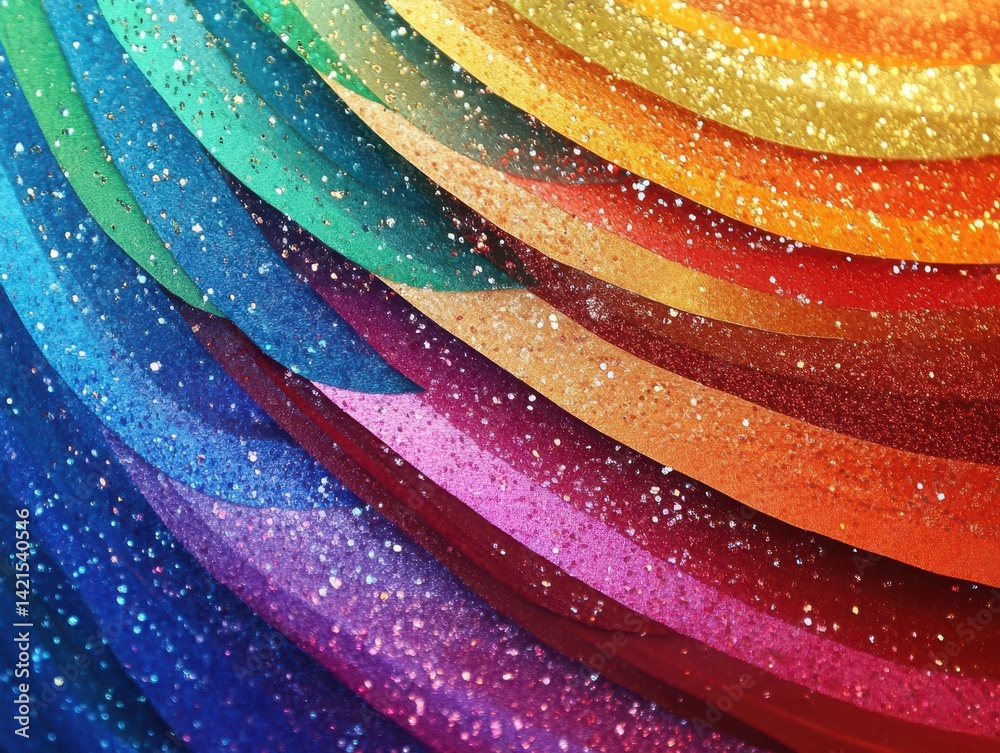 Fototapete folding shimmer thread element on a radiant splash backdrop