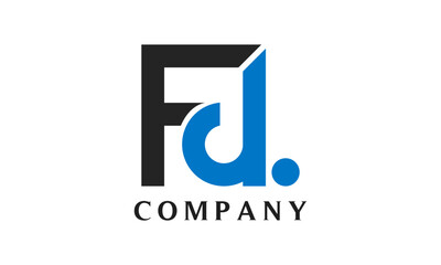 Creative FD Initials Logo Design