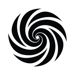 clean spiral or swirl shape icon vector art silhouette
