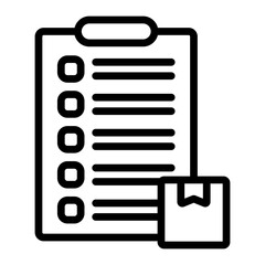 Product List Vector Line Icon Design