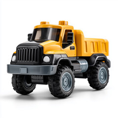 Bright yellow toy truck designed for imaginative play and construction adventures