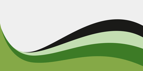 Abstract White and Green wave wide background banner. eps2