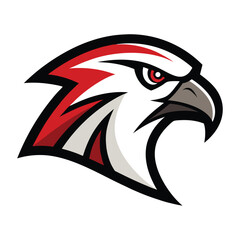 falcon head mascot logo vector art illustration