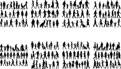 People Vector Silhoette Bundle Set Collection