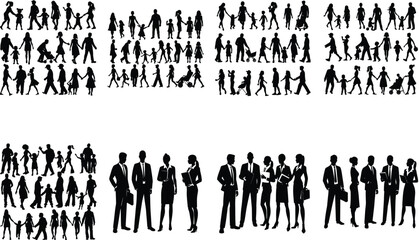 People Vector Silhoette Bundle Set Collection