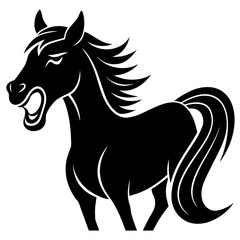 horse silhouette vector