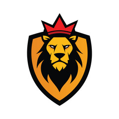 Obraz premium fierce lion mascot logo icon vector art illustration
