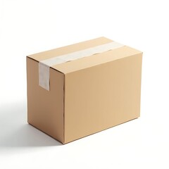 Wrapped cardboard box studio photography stock image