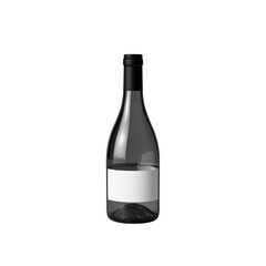 Isolated Wine Bottle On Transparent Background, Generative AI