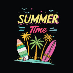 Tropical sunny season vector illustration