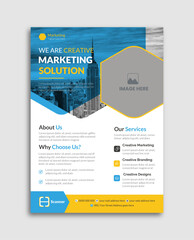 Modern Corporate professional business flyer vector template design
