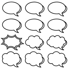 Fototapeta premium Cartoon Speech Bubbles Collection
